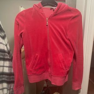 Juicy couture zip up velour hoodie